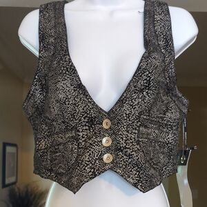 Highway Jeans Black and Gray Bustier Crop Top